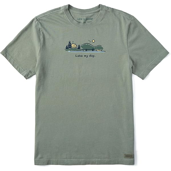 Life is Good Men's Crusher Tee, Short Sleeve Cotton Graphic T